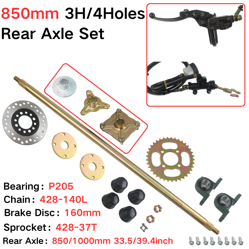 850mm Rear Axle Complete Set W - Sprocket review and price